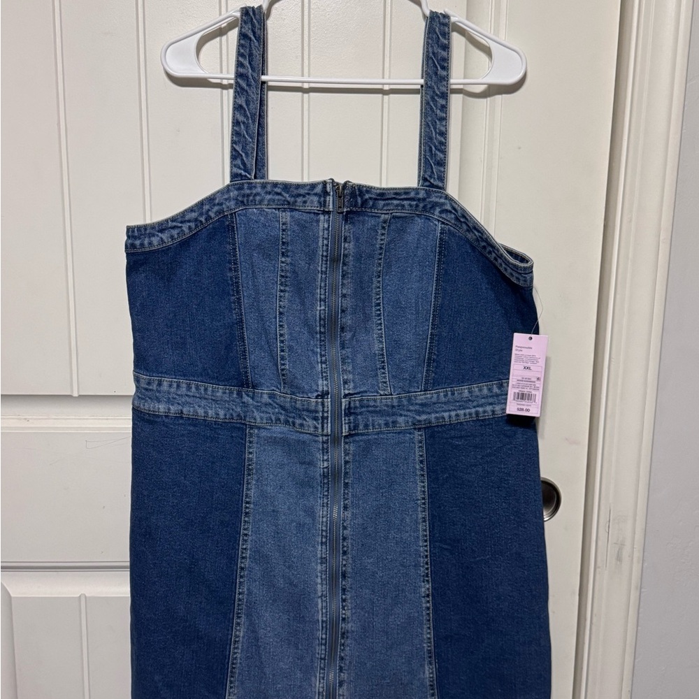 Target Denim Mini Dress in Dark Blue